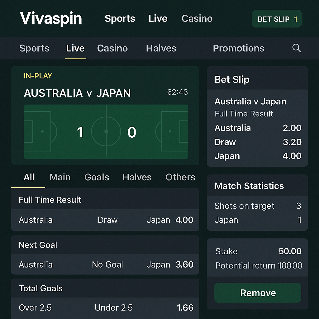 VivaSpin - Global Sports Betting - International Events